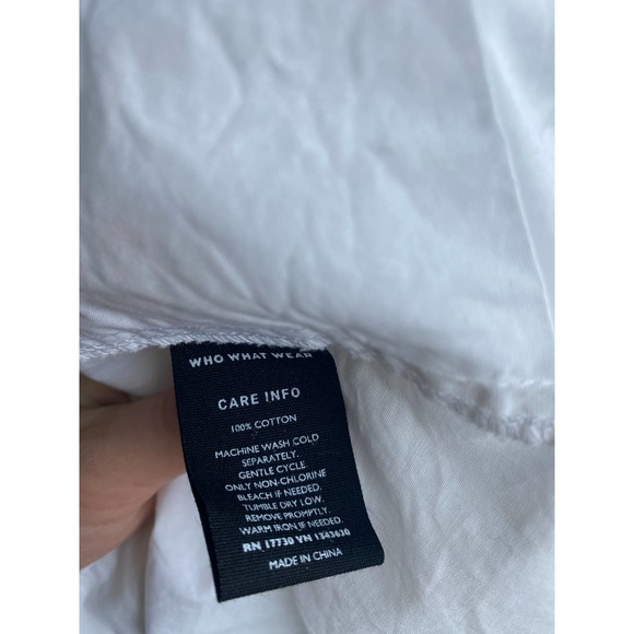 Who What Wear oversized button down with 3/4 length sleeves and pearl button, XS - Picture 10 of 10